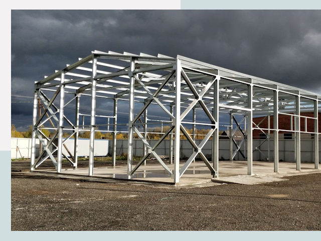 Двускатные ангары в Балашов от 610 руб. за квадрат